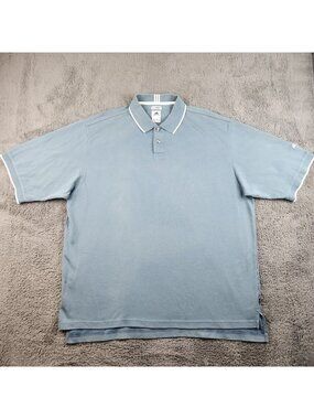 Adidas Polo Shirt Men's 2XL Short Sleeves ClimaLite VTG Y2K Golf Cotton Blend